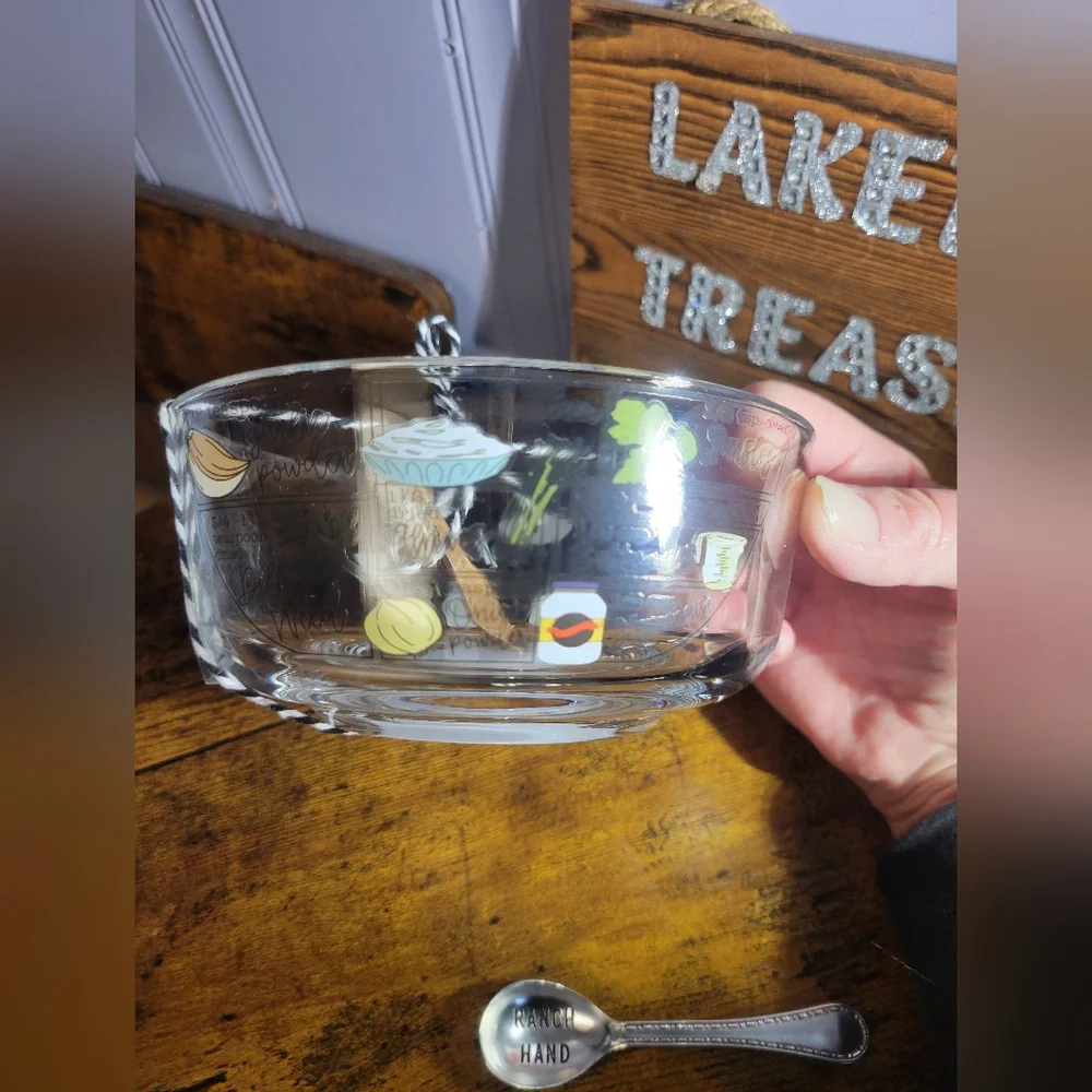 Mud Pie Ranch dressing tidbit Bowl with ranch dressing Recipe /spoon